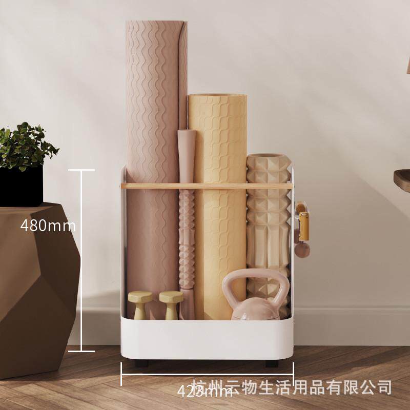 云物生活运动收纳推车办公桌置物架轮子放包带筐健身器材书可移动