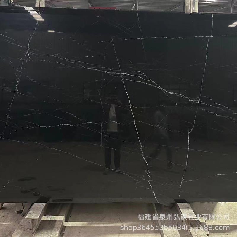 黑白根天然大理石别墅地面墙身楼梯踏步板酒店背景墙装修板石装饰