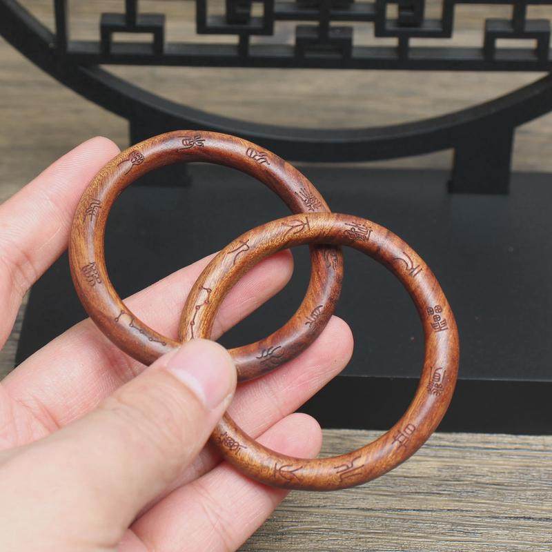 雷击枣木乾坤圈阴阳环手镯道家法器随身佩戴老料深色精雕手工打磨,家居饰品,装饰摆件,淘宝优惠券,粉丝福利购,淘宝优惠卷