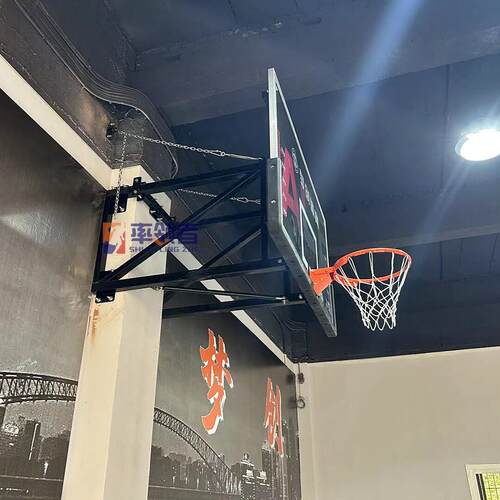 篮球架吊顶折叠电动悬空悬挂式篮球架室内伸缩可升降篮球架篮球框