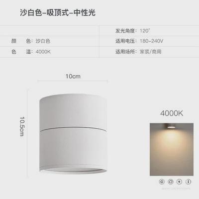 led明装筒灯家用角度吸顶可调吊顶客厅过道散光轨道灯创意天花灯