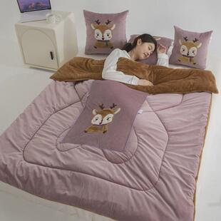 x70t汽车靠垫抱枕被子两用毛毯加厚枕头被办公室沙发空调被保暖双