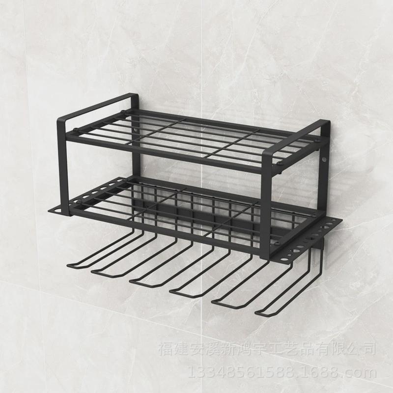 铁艺手电钻螺丝刀置物架架壁挂式充电钻收纳架车库工具储物架工具