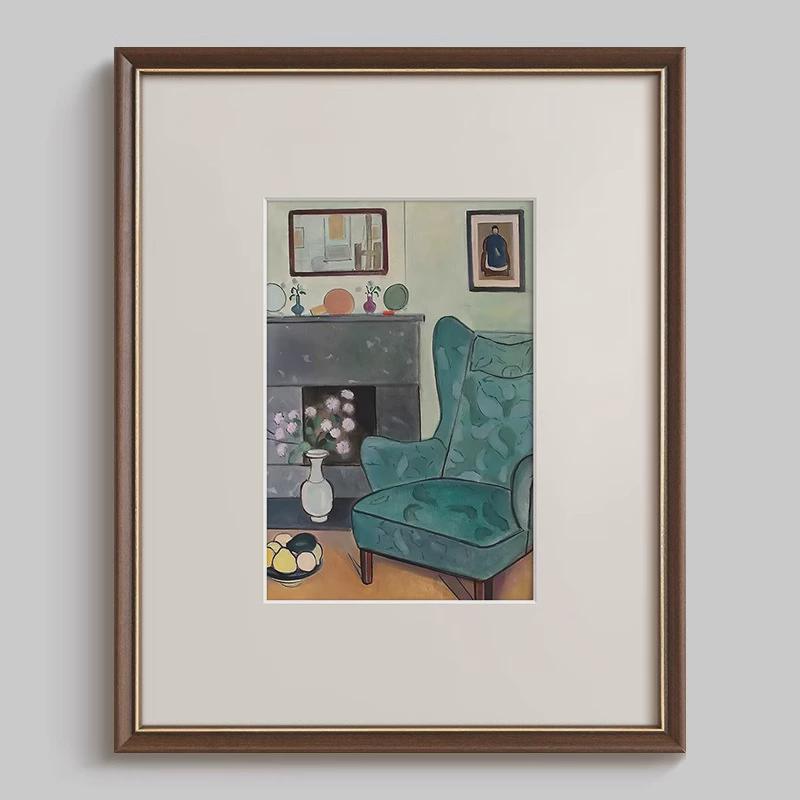 北欧挚爱》《小众艺术客厅装饰画法式复古卧室挂画中古风人物壁画