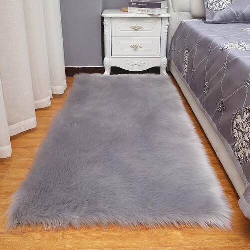 9qxc长毛绒圆形地毯床边卧室客厅满铺可爱办公室商用地毯开业地垫