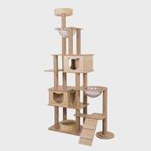 猫爬架猫窝猫树一体木质大型猫咪别墅爬架剑麻抓柱太空舱大型猫架