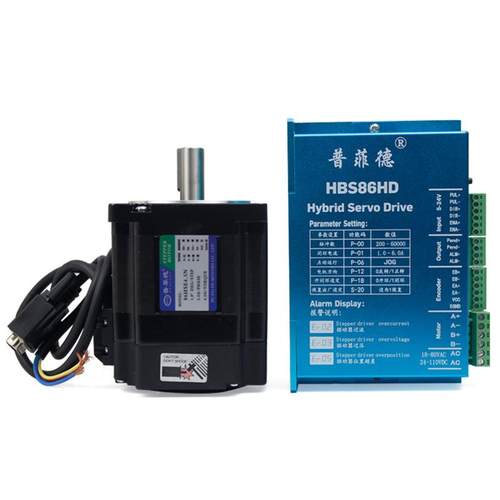 86闭环高速恒扭矩步进电机套装闭环步进电机+HBS86HD数显驱动器