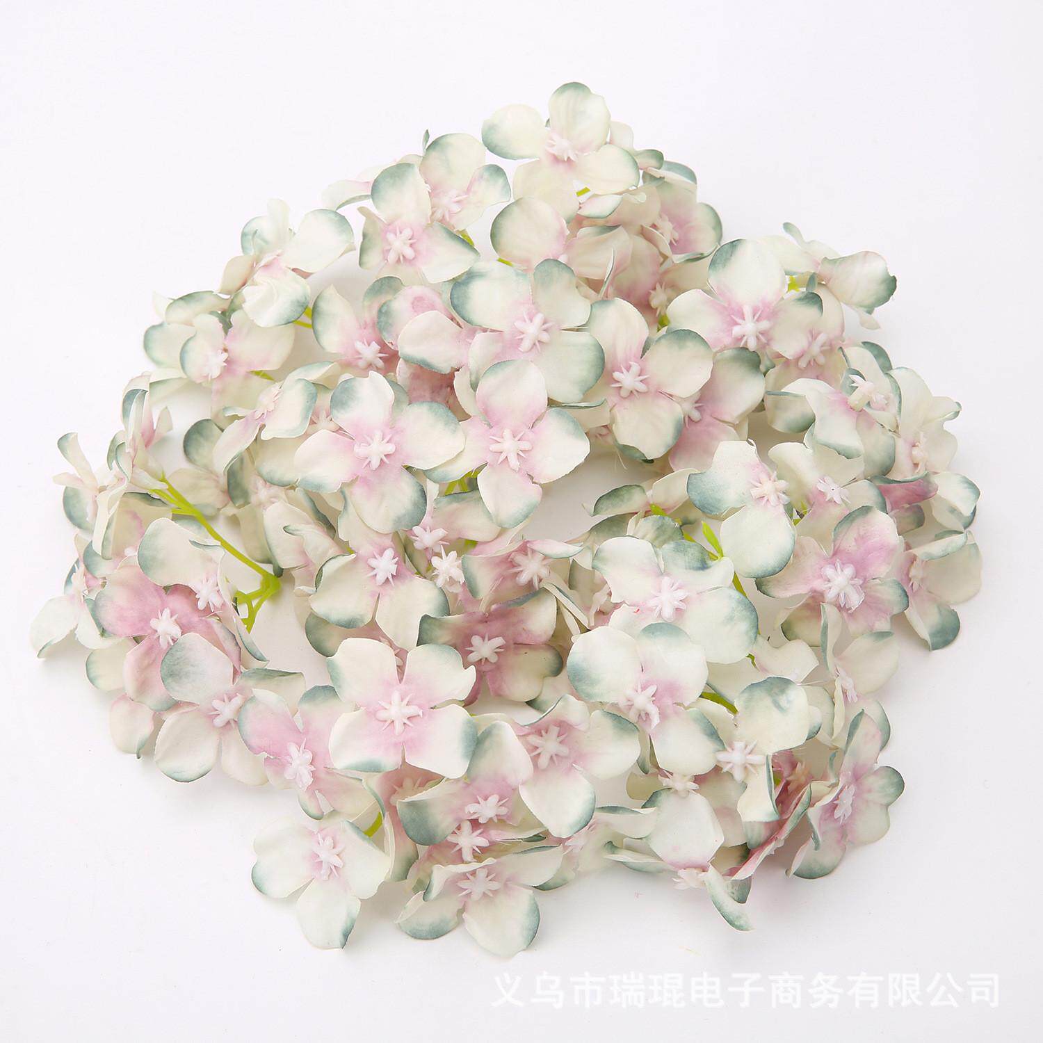 8cm森系仿真绣球花头绢花diy手工花环花艺装饰婚礼婚庆道具假花