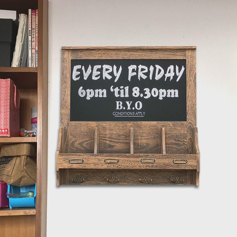 复古实小黑板悬挂式木框家用挂墙式电表箱遮挡装饰备忘板留言板