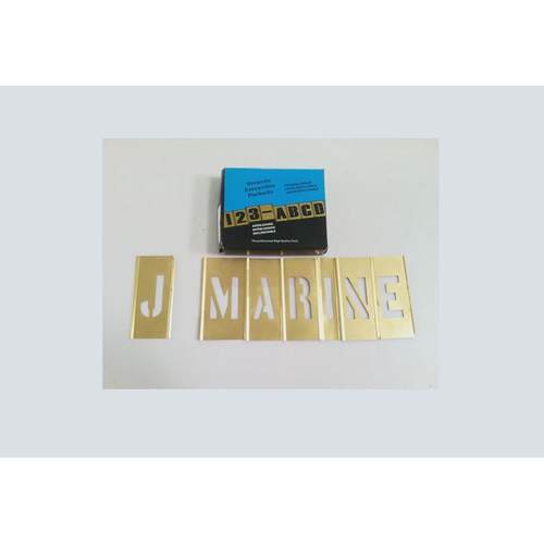 impa613133-138片船用铜字接插印字花手工板印船名镂花模板喷刷