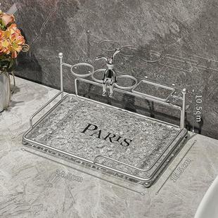 轻奢牙刷置物架洗漱杯套装卫生间洗漱台面漱口刷牙杯牙缸收纳架子