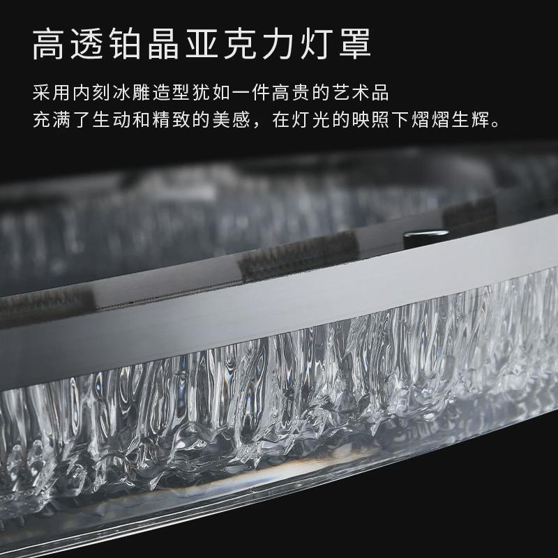意式现代简约轻奢客厅吊灯圆圈餐厅卧室别墅极简冰川圆环形灯具