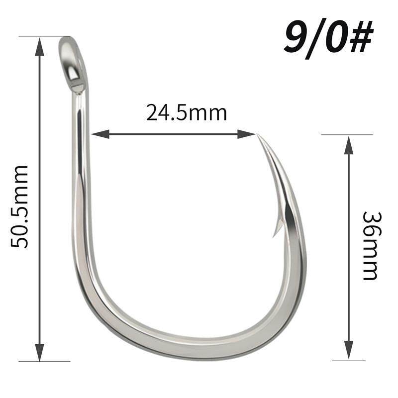 BKK8062铁板鱼钩5X加强加粗巨物钩深海船钓海钓石斑钩大物渔钩子