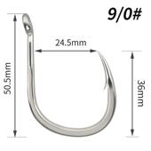 BKK8062铁板鱼钩5X加强加粗巨物钩深海船钓海钓石斑钩大物渔钩子