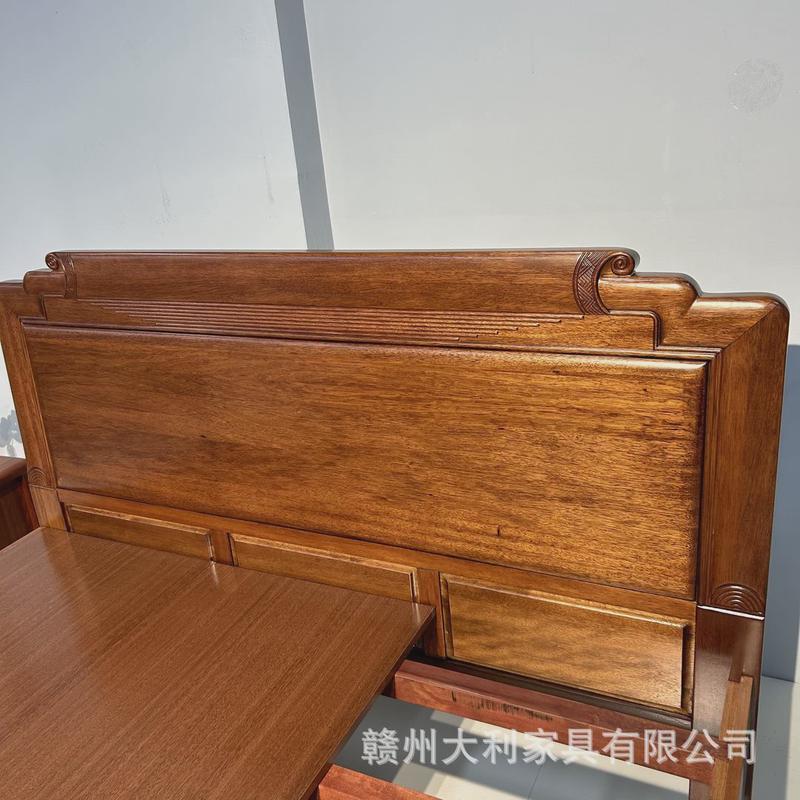 花梨木新中式全实木床主卧双人中式明清古典榫卯结构大床加厚婚床