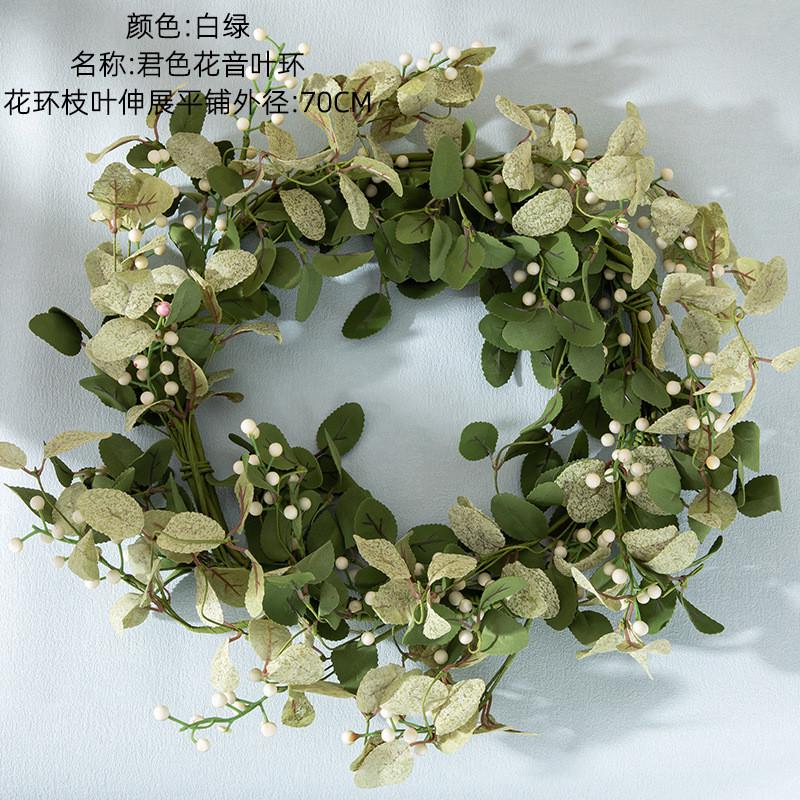 婚庆手捧花花环叶环草环仿真花厂家家居装饰玫瑰花墙假花MW61888