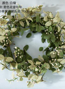 婚庆手捧花花环叶环草环仿真花厂家家居装饰玫瑰花墙假花MW61888