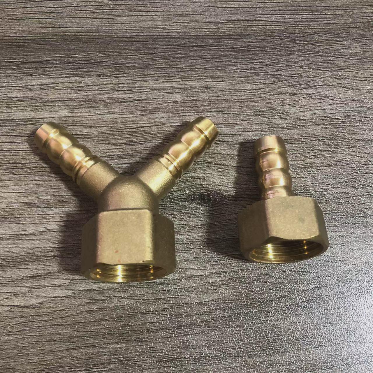 全铜燃气三通阀 y型天然气开关内外丝羊角阀煤气阀门 4分三通