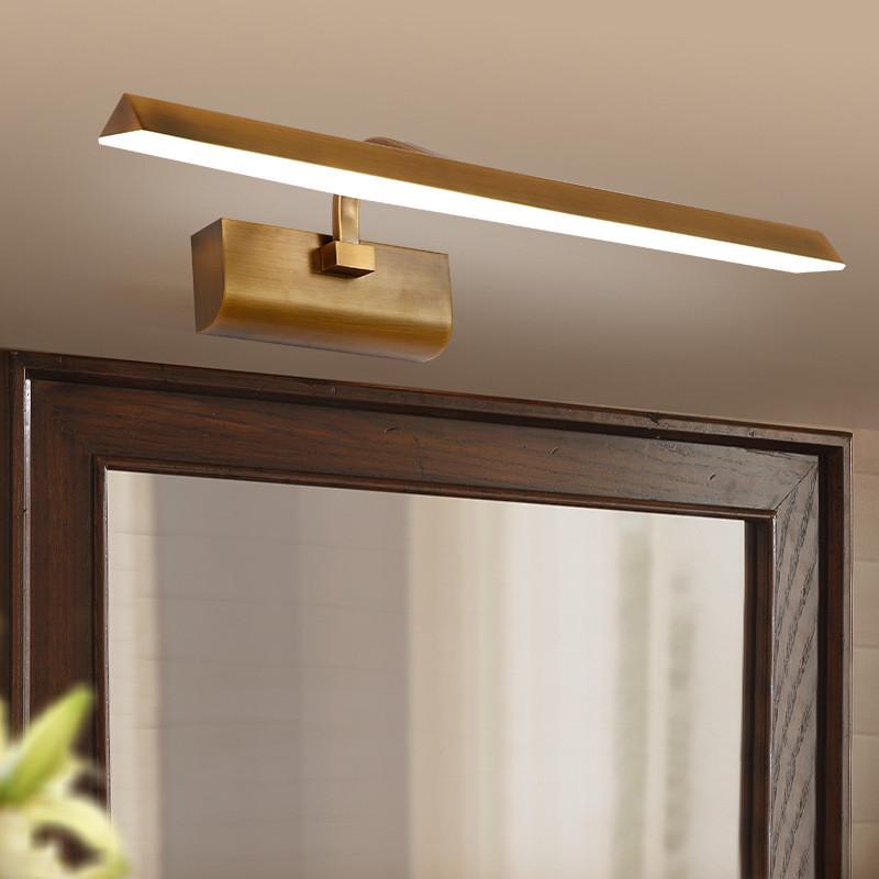 镜前灯led卫生间浴室棕古铜色镜画灯亚克力三角形镜前灯欧美式镜