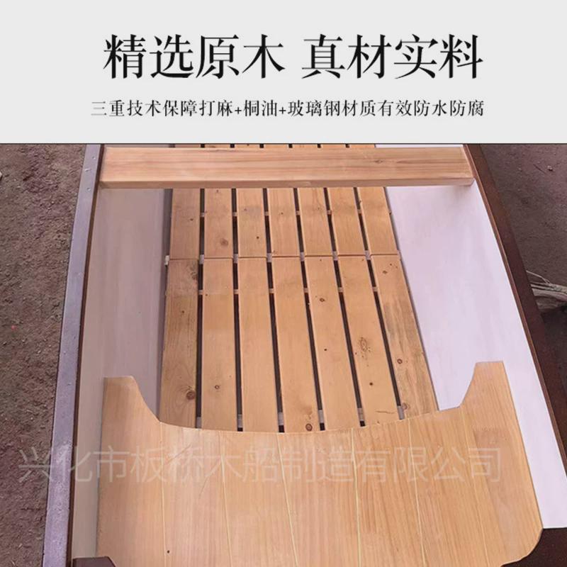 户外景观装饰游船欧式小木船两头尖手划船实木仿古道具模型帆船厂