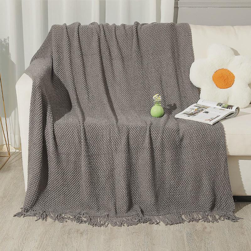 定制针织豆豆床尾毯秋冬办公室沙发午睡定做盖毯子毛毯blanket小