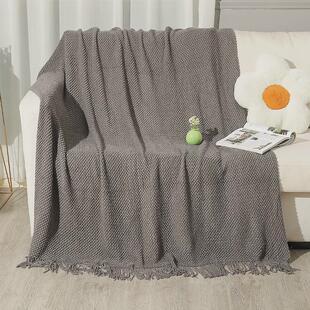 定制针织豆豆床尾毯盖办公室沙发午睡小秋冬毯子毛毯blanket定做