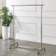 不锈钢服装 移动货架 展示架折叠伸缩挂衣架带轮子龙门架加粗落地式