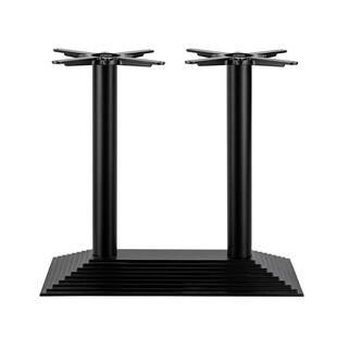 餐桌四星脚架铸铁餐桌腿长方梯形底座四人桌脚餐位铁艺双柱支架