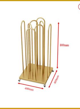 放商的架子服装店衣架收纳架双面四面落地式带滚轮衣架超货架