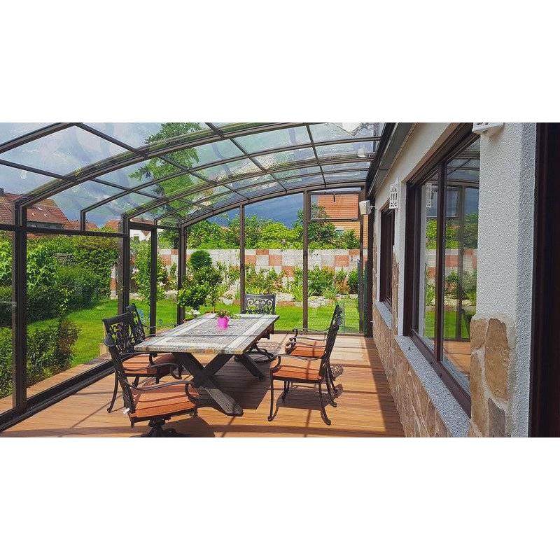 移动伸缩阳光房智能轨道可折叠网红餐厅高档别墅铝合金阳光房