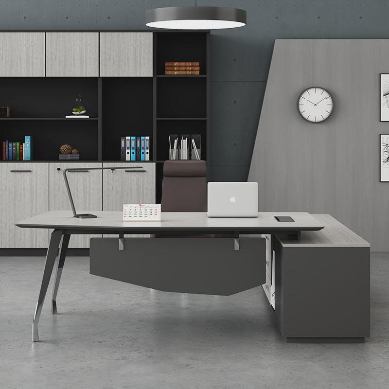 办公桌老板桌总裁桌经理简约现代大班台单人主管桌简易财务椅组合