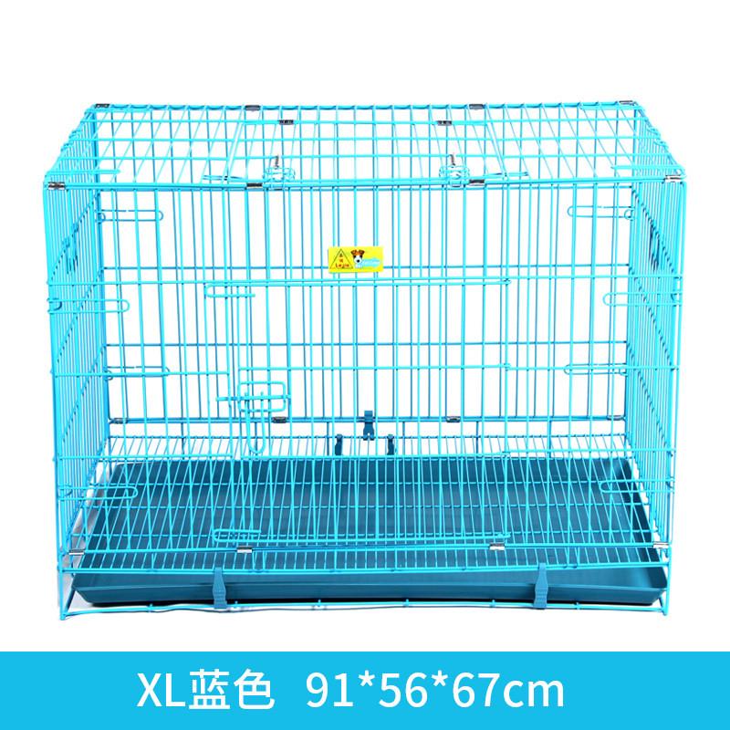 乐铁笼狗狗笼子猫笼宠物犬大号折叠加粗金毛佳用品兔笼大型狗窝
