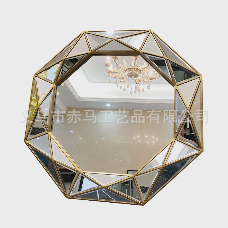威尼斯拼接镜片浴室镜子美式卫生间镜子玄关装饰挂镜客厅