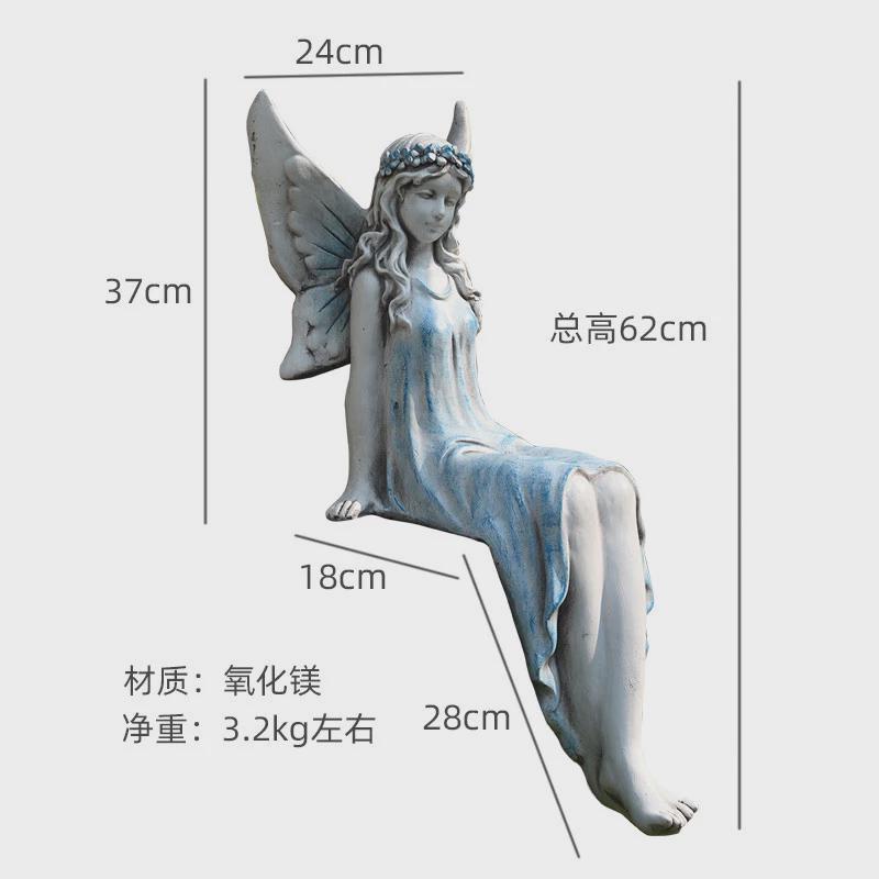 阳台摆件户外庭院园艺天使阳台桌面大号款花仙子布置造景花园装饰