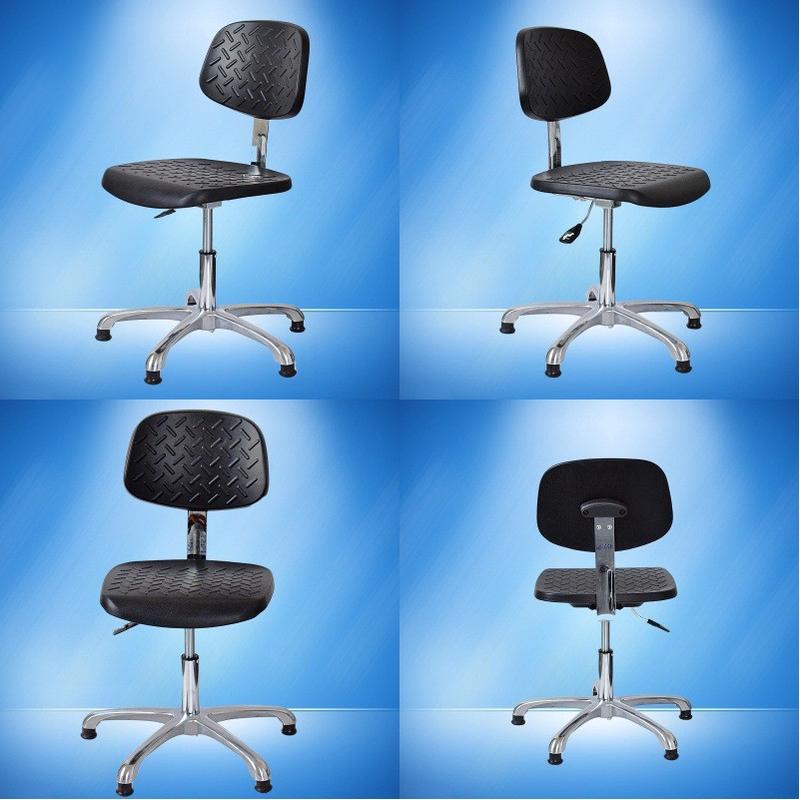 防静电发泡椅pu仓储实验室家具发泡工作打字靠背椅