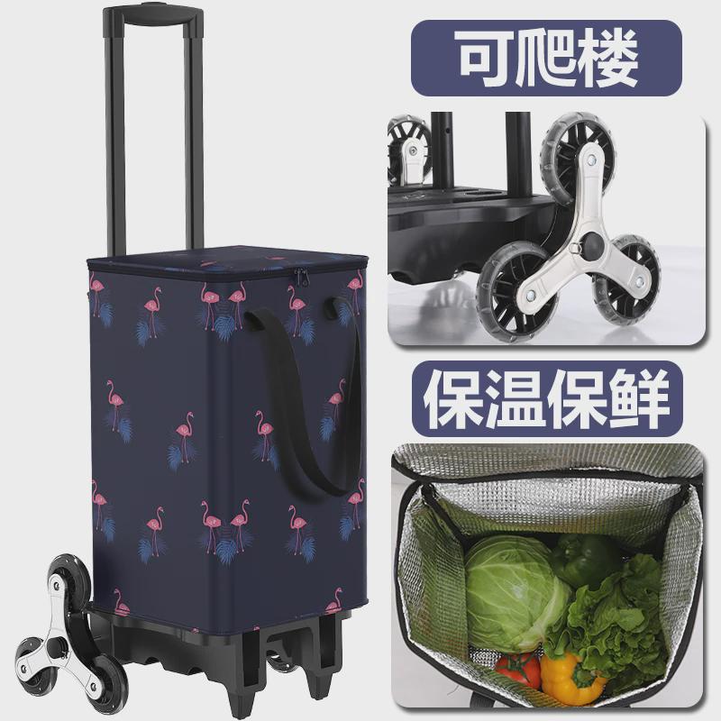 家用可伸缩折叠买菜小拉车手拉购物可爬楼行李车超市拉杆包大容量
