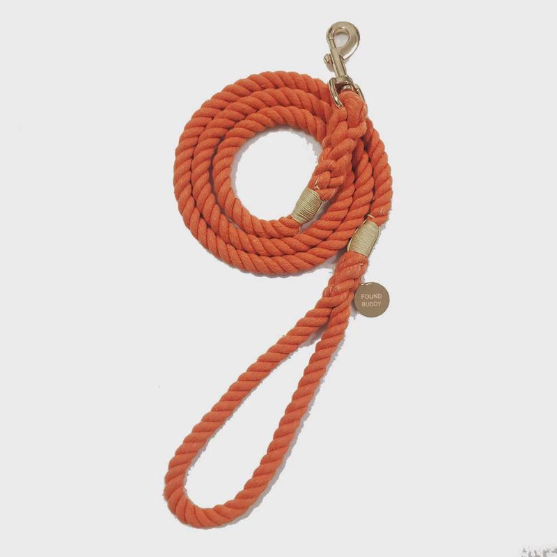 found新款跨境单纯色棉绳狗狗牵引绳宠物绳齐全颜色遛狗绳可预订