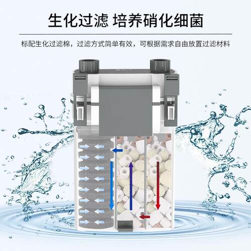 热销鱼缸过滤器外置过滤桶壁挂过滤桶小型外挂式水族箱过滤器