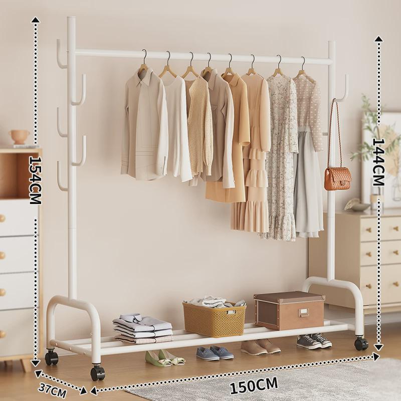 晾衣架落地折叠室内晒衣架阳台卧室挂衣架子家用简易单杆式衣新款