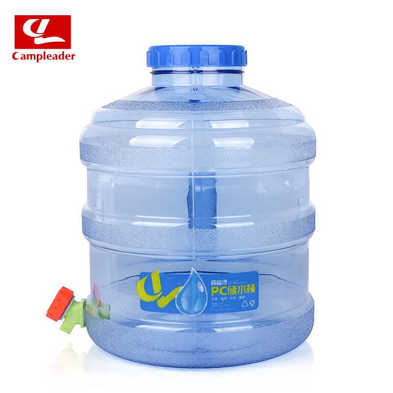 户外自驾游PC储水桶矿泉水桶纯净水桶车载圆形带龙头11.3L饮水桶
