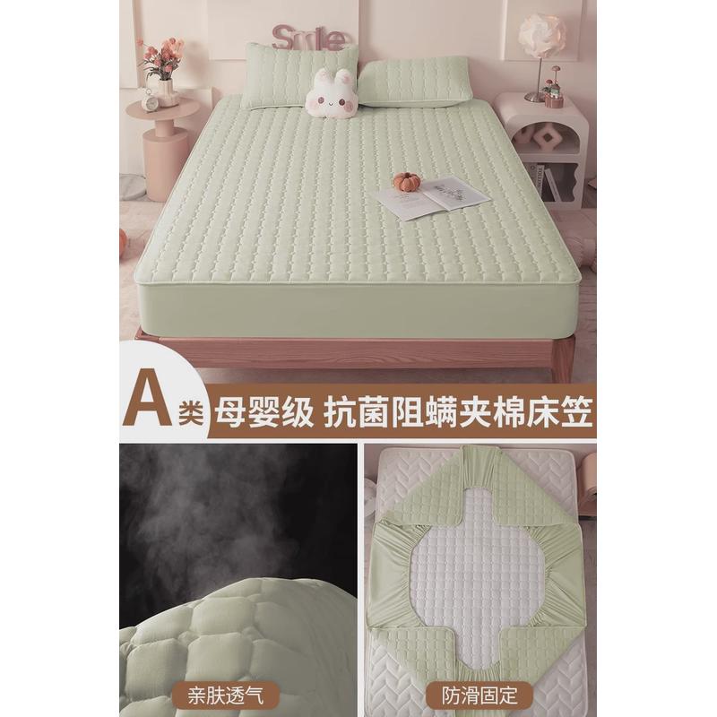 夹棉床笠防滑单件母婴级保护套隔尿加厚席梦思床垫防水全包罩