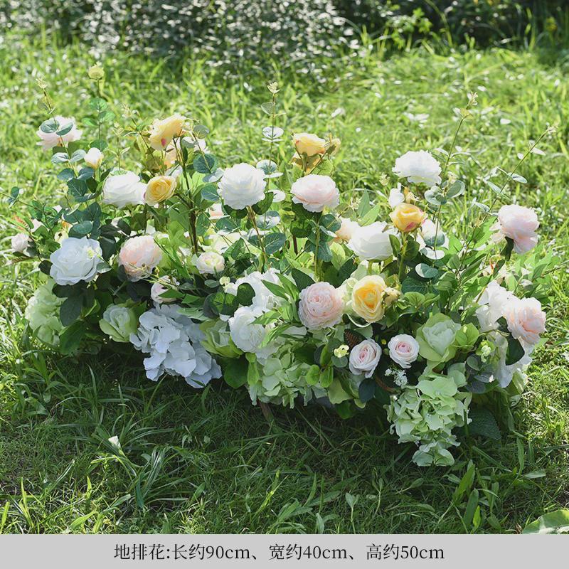 婚庆花婚礼拱门花艺花排花球橱窗摄影道具户外拍照背景装饰花