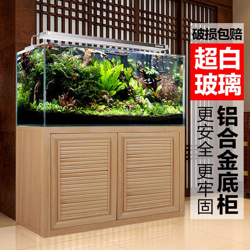 热销森森金鱼缸玻璃大型鱼缸生态客厅水族箱海水缸水草缸中型超白