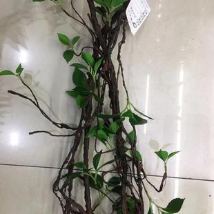 三米发泡枝造型枯藤仿真叶藤春芽枝爬山虎工程藤条爬墙造景背景墙