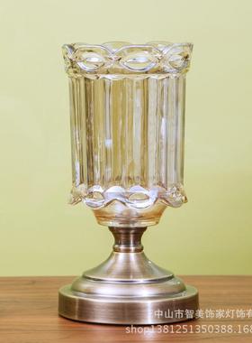 玻璃花瓶欧式工艺品创意样板房玄关摆件新家电视柜装饰插花花瓶