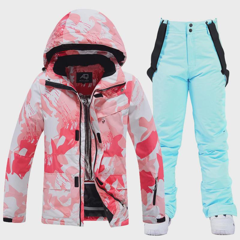 新款滑雪服套装女士单板户外防风防泼水保暖加厚冬季双板滑雪衣裤