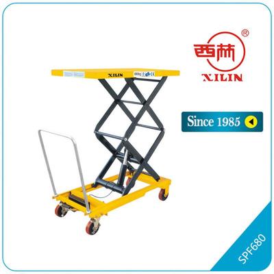 西林手动液压升降小型平台车 宁波如意 手摇升高搬运工作 西林