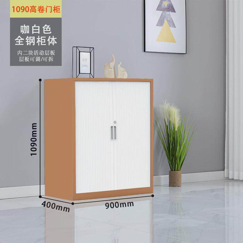 卷家用柜推拉门办公室铁皮文件柜档案资料柜带锁书柜门阳台储物柜