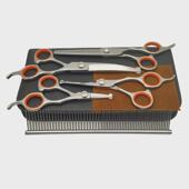 宠物剪刀套装 打薄梳剪多尺寸圆头安全剪狗狗美容修剪工具直供