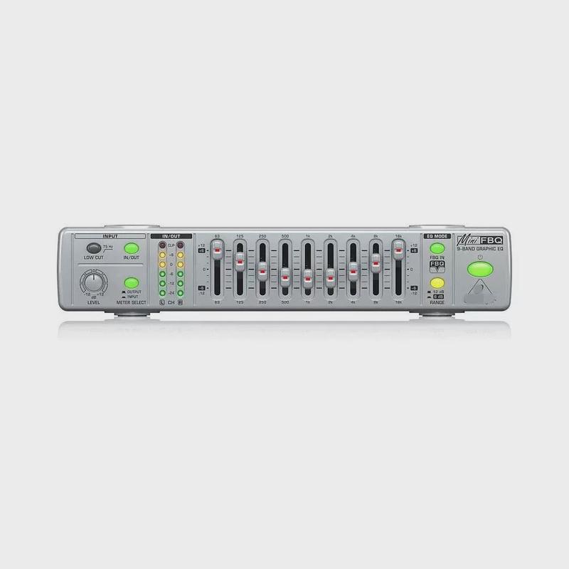 FBQ800紧凑型9段图形EQ均衡器反馈抑制器防啸叫处理器双手通用
